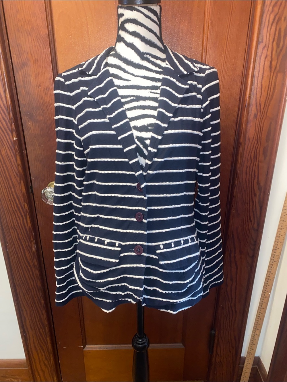 Hatley Navy and White Striped Blazer